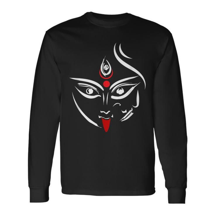 Kali Goddess Deity Indian India Hindu Yoga Puja Kali Long Sleeve T-Shirt