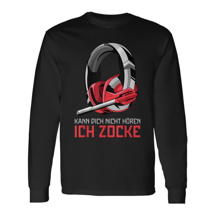 Kann Dich Nicht Hören Ich Zocke Gamer Headset Gamer Langarmshirts Geschenkideen