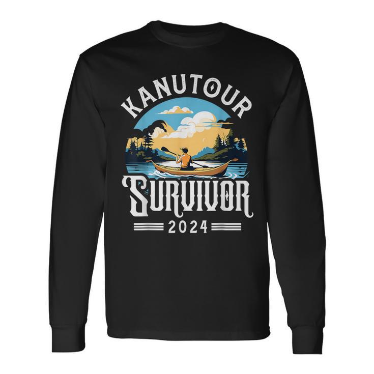 Kanufahrer Kanu Kanutour Survivor 2024 Langarmshirts Geschenkideen