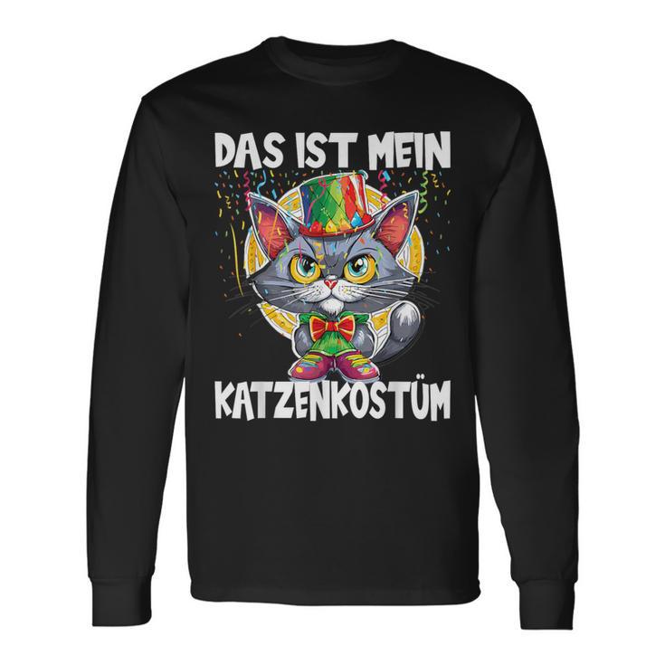 Karneval Katze Langarmshirts, Schwarzes Das Ist Mein Katzenkostüm Outfit Geschenkideen