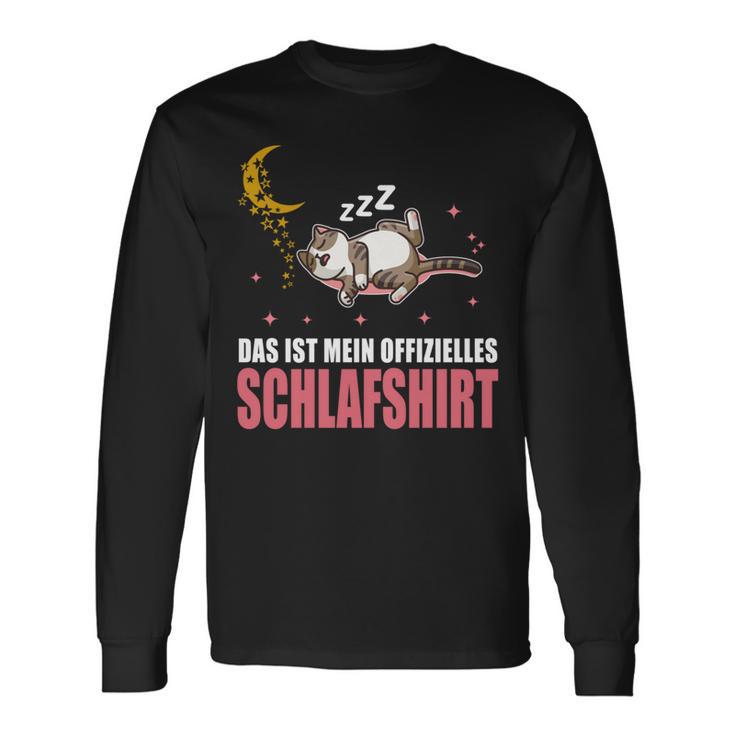 Katze Schlafanzug Das Ist Mein Offizielles Schlaf Langarmshirts Geschenkideen