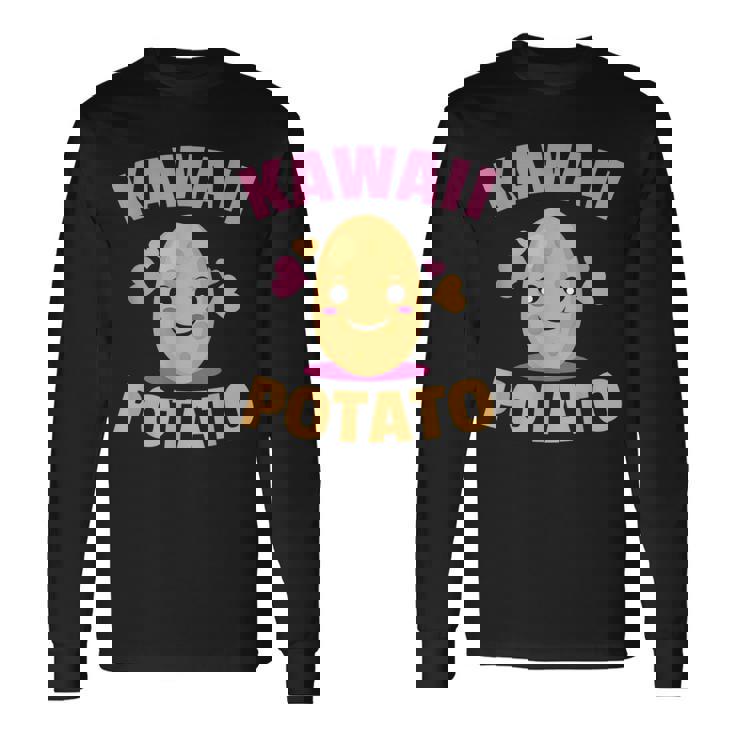 Kawaii Patata Anime Disfraz Lindo Amante De Patatas Japonesas Camiseta de manga larga