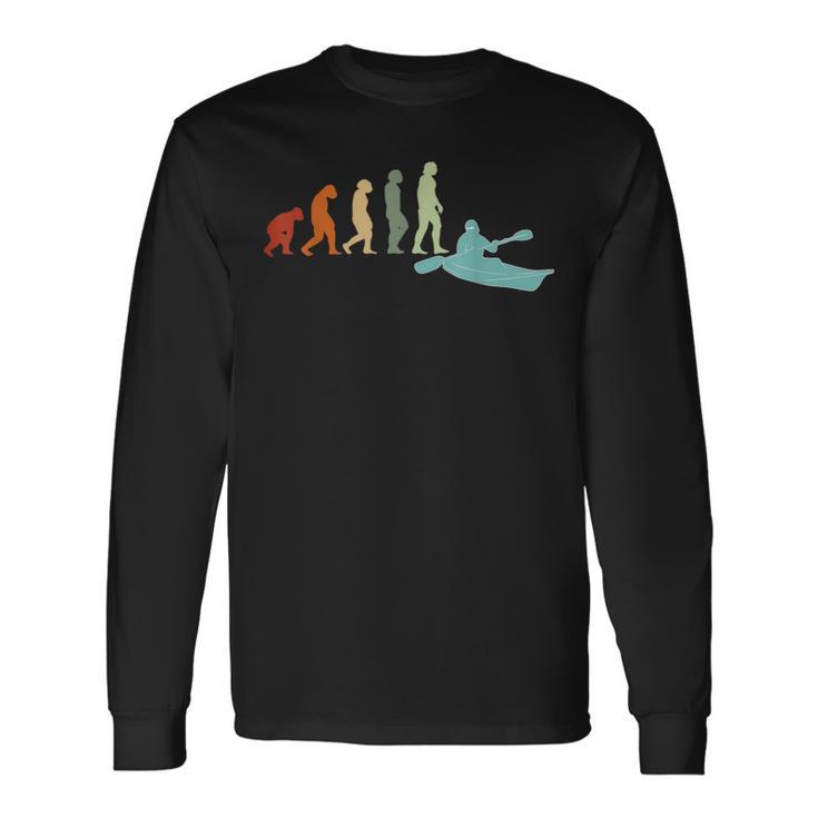 Kayaks Canoes Rafting Vintage Kayaker Kayaking Long Sleeve T-Shirt