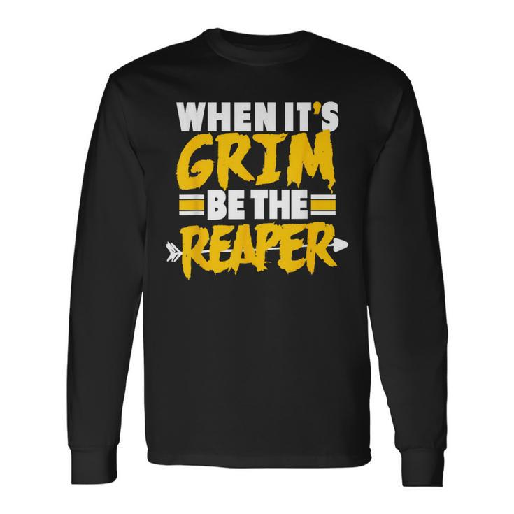 Kc Grim Reaper Of Kansas City Grim Reaper Red Kc Fanshop Kc Long Sleeve T-Shirt