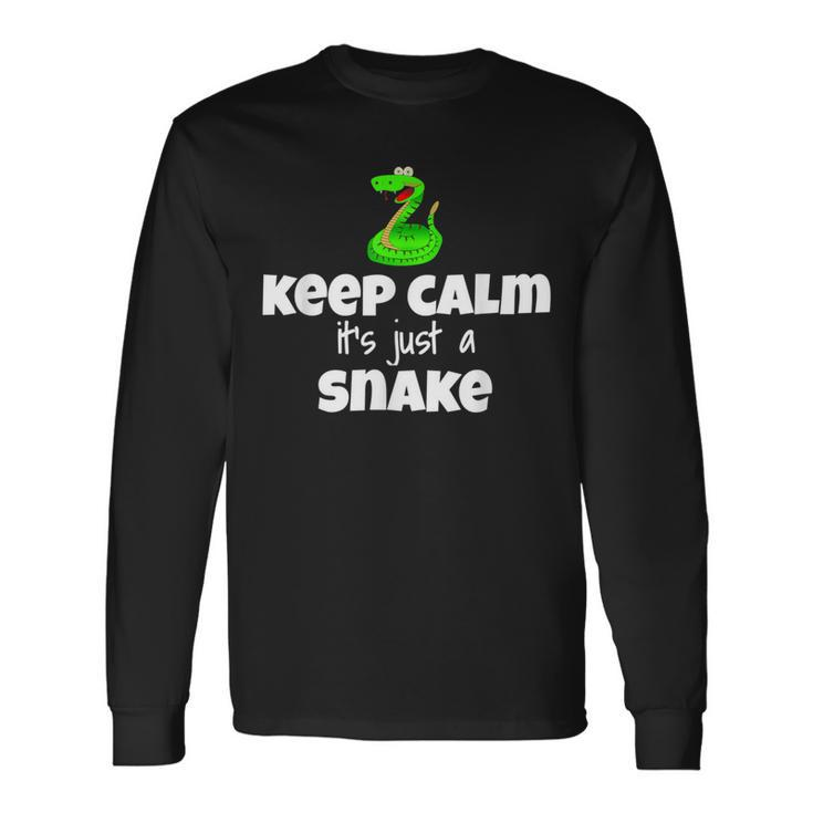 Keep Calm It's Just A Snake Herpetologist Costume Long Sleeve T-Shirt