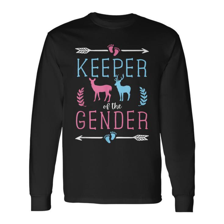 Keeper Of The Gender Buck Or Doe In Blue And Pink Party Long Sleeve T-Shirt