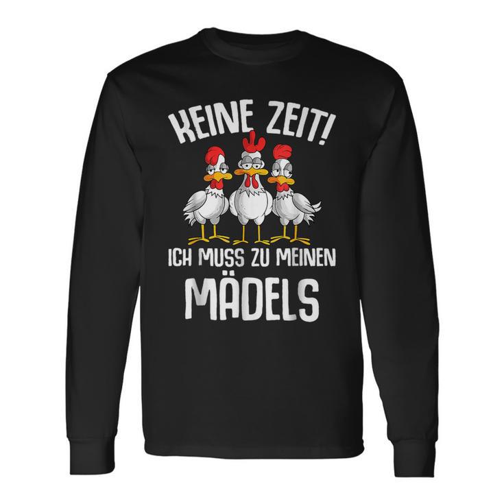 Keine Zeit Ich Muss Zu Meinen Mädels Bauernhof Langarmshirts Geschenkideen