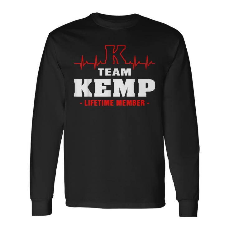 Kemp Surname Family Last Name Team Kemp Lifetime Member Long Sleeve T-Shirt Gifts ideas