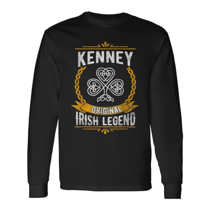 Kenney Irish Name Vintage Ireland Family Surname Long Sleeve T-Shirt