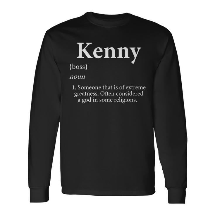 Kenny Definition Personalized Name Long Sleeve T-Shirt