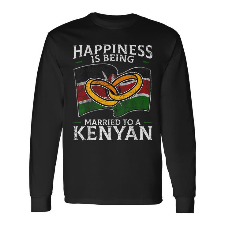 Kenyan Marriage Kenya Married Heritage Flag Roots Culture Long Sleeve T-Shirt