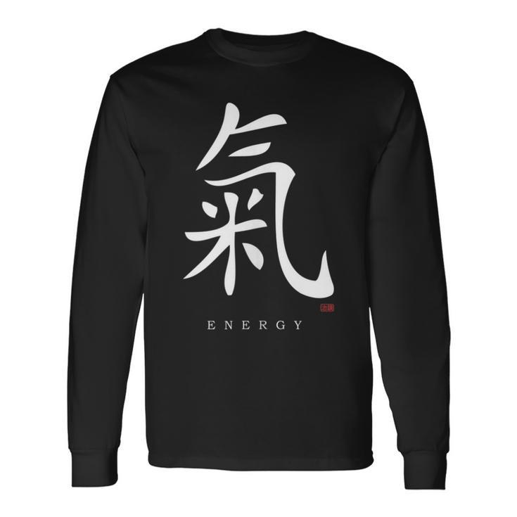 Ki Kanji Energy Japanese Calligraphy Bushido Long Sleeve T-Shirt