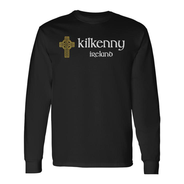 Kilkenny County Celtic Cross Ireland Gaelic & Hurling Long Sleeve T-Shirt