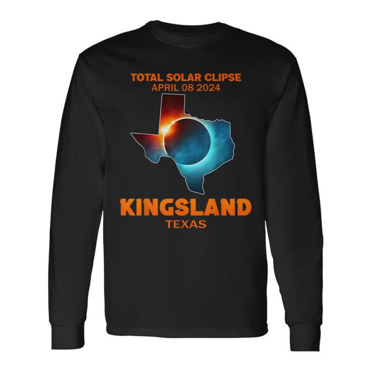 Kingsland Texas Total Solar Eclipse 2024 Long Sleeve T-Shirt