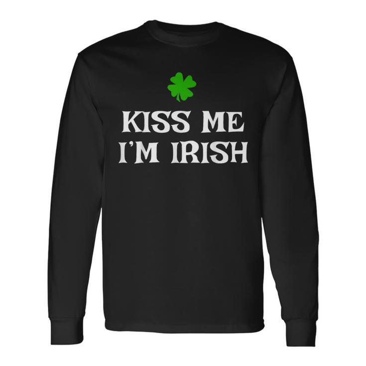 Kiss Me I'm Irish Saint Patrick Day Women Long Sleeve T-Shirt Gifts ideas