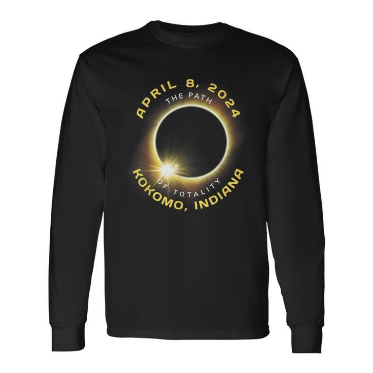 Kokomo Indiana Solar Eclipse Totality April 8 2024 Long Sleeve T-Shirt Gifts ideas