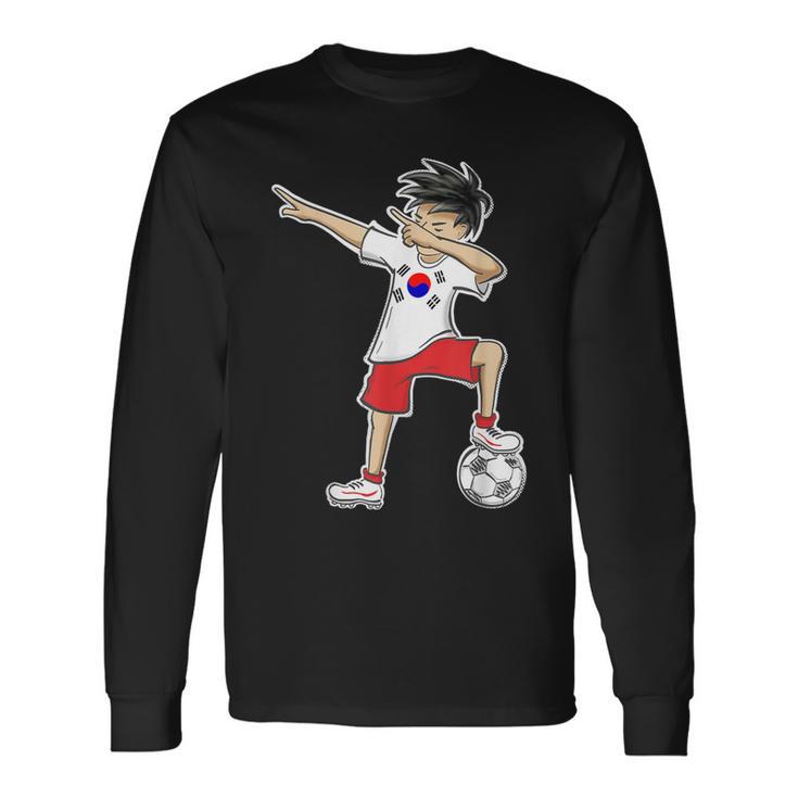 Korean Boy Wearing The Colors Of South Korea Long Sleeve T-Shirt