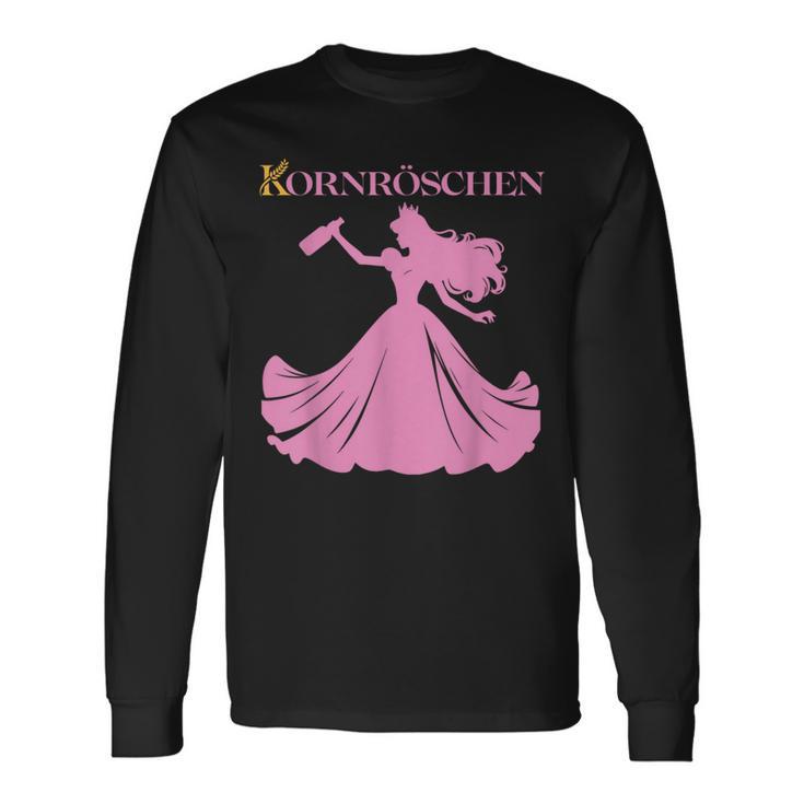 Kornröschen Saufen Prinzessin Alkohol Party Malle Feiern Jga Langarmshirts Geschenkideen