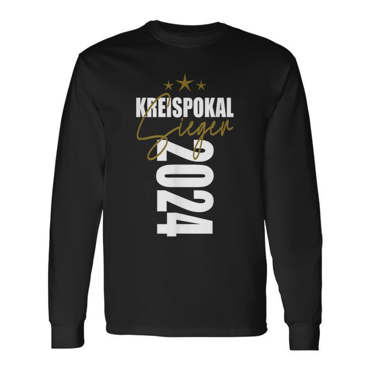 Kreispokal Sieger 2024 Motive Fußball Pokalsieger Outfit Fun Langarmshirts Geschenkideen