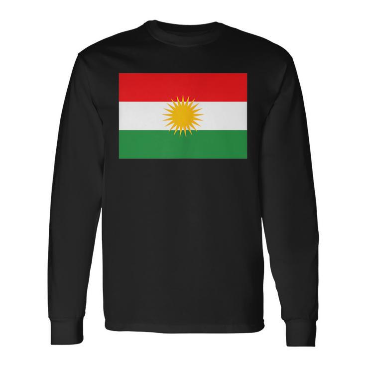 Kurdish Flag Kurdin Motif Rojava Pumpdistan Colours Langarmshirts Geschenkideen