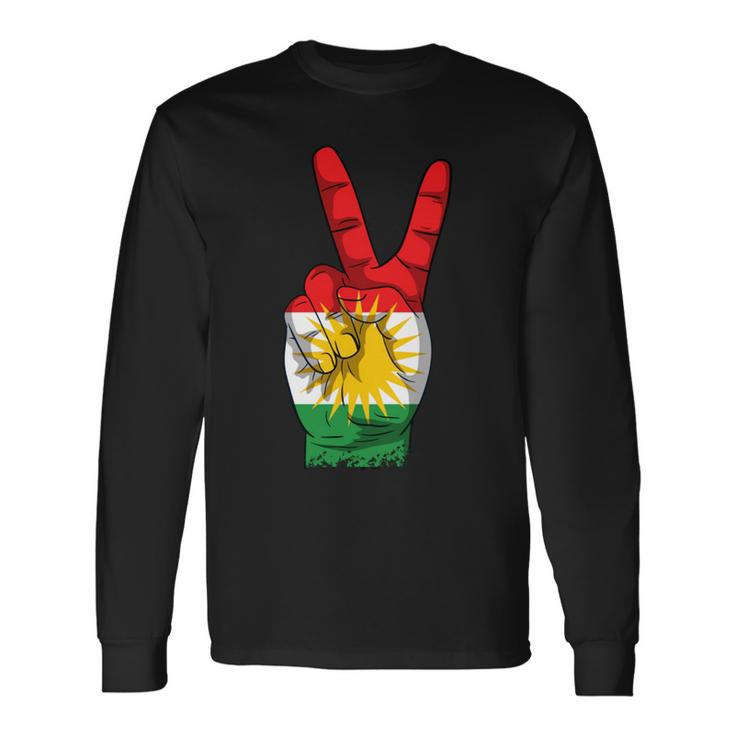 Kurdish Flag Kurdish Kurdistan Langarmshirts Geschenkideen