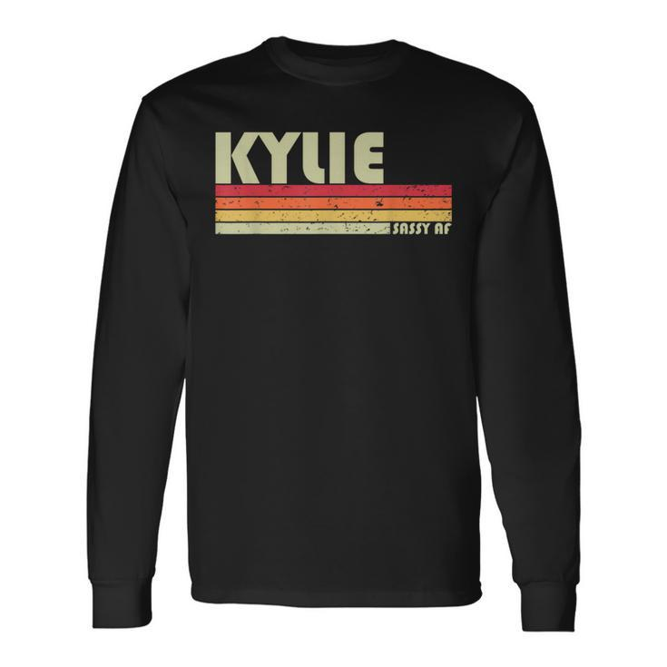 Kylie Name Personalized Retro Vintage 80S 90S Birthday Long Sleeve T-Shirt