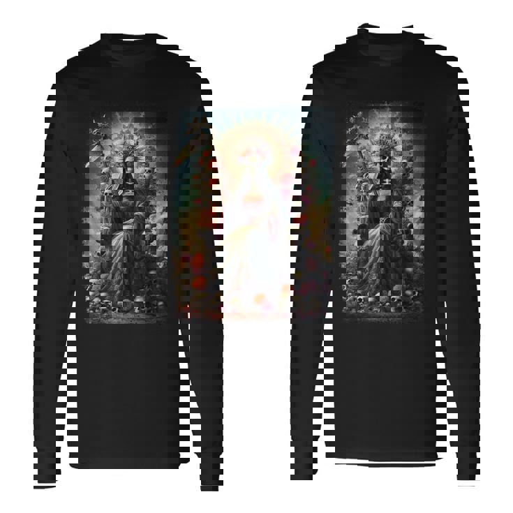 La Santa Muerte Santa Muerte Camiseta de manga larga