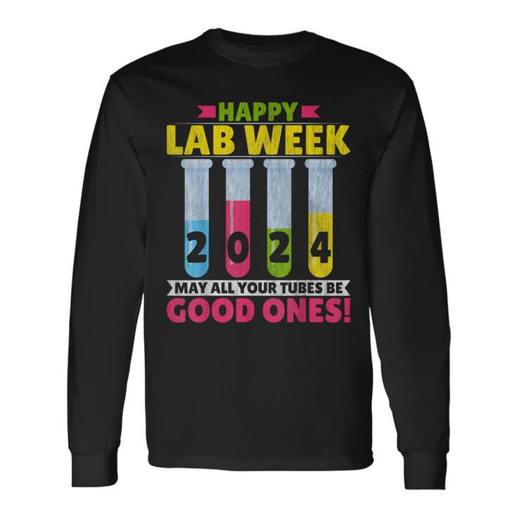 Lab Tech Happy Lab Week 2024 Lab Technician Long Sleeve T-Shirt