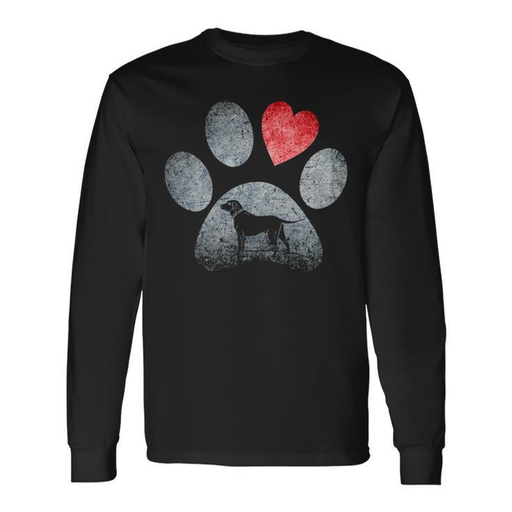 Labrador Retriever Paws Dog Lovers Red Heart Pet Long Sleeve T-Shirt