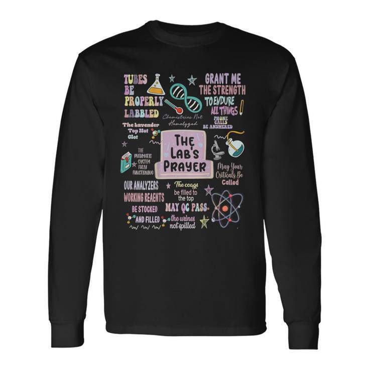 The Lab's Prayer Medical Laboratory Scientist On Back Long Sleeve T-Shirt Gifts ideas