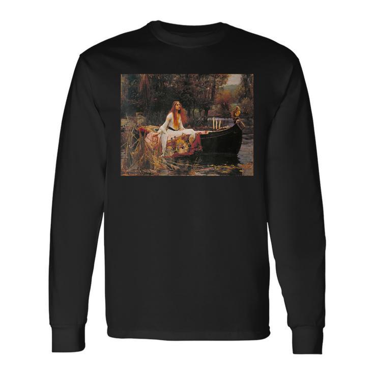 The Lady Of Shalott John William Waterhouse Painting Long Sleeve T-Shirt