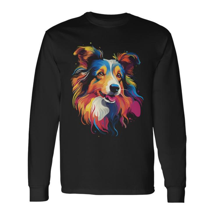 Langhaar Collie Welpe Langarmshirts Geschenkideen