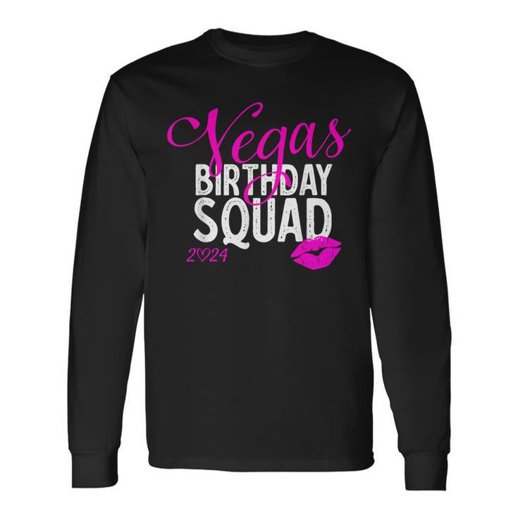 Las Vegas Girls Trip 2024 Girls Vegas Birthday Squad Long Sleeve T-Shirt