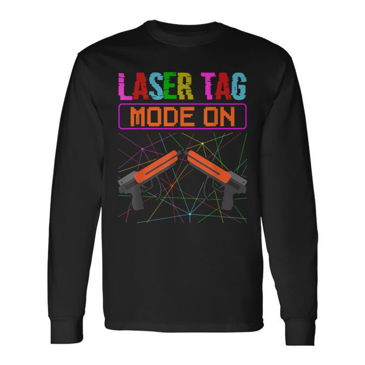 Laser Tag Mode On Laser Tag Game Laser Gun Laser Tag Langarmshirts Geschenkideen