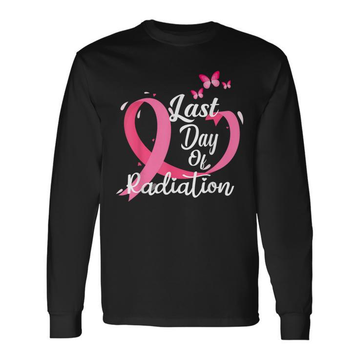 Last Day Of Radiation Treatment Breast Cancer Awareness Long Sleeve T-Shirt Gifts ideas