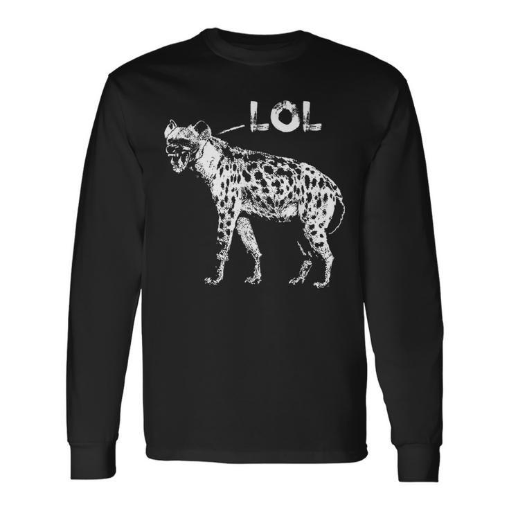 Laughing Hyena Lol African Wildlife Hyaenas Safari Long Sleeve T-Shirt