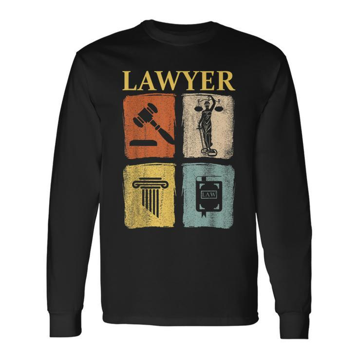 Lawyer Law School Graduation Student Litigator Attorney Long Sleeve T-Shirt