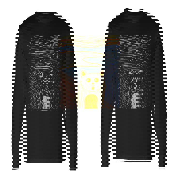 Le Cri Chat De L'art Artiste Expressionniste T-shirt à manches longues
