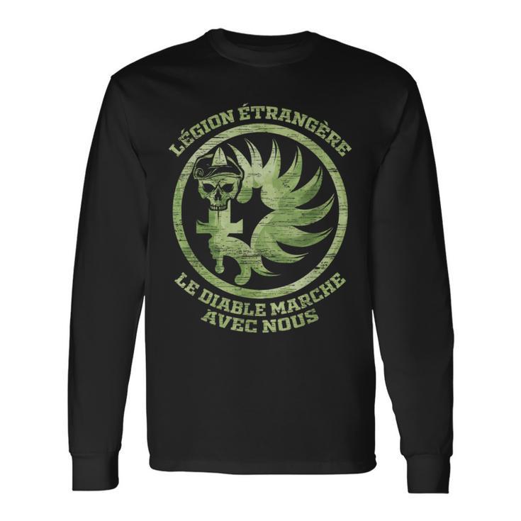 Le Diable Marche Avec Nous Legion Etrangere S Langarmshirts Geschenkideen