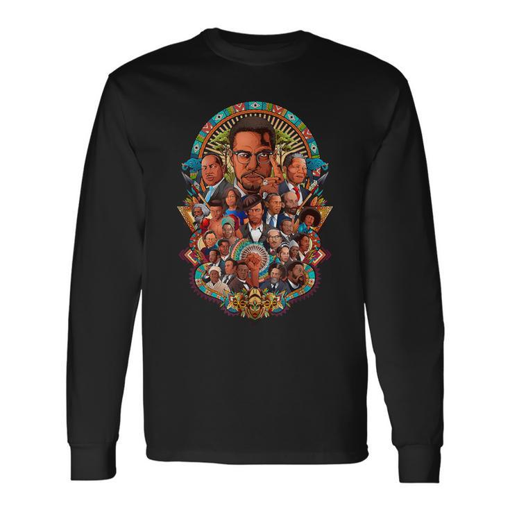 Leaders Collage Inspirational Black History African Pride Long Sleeve T-Shirt