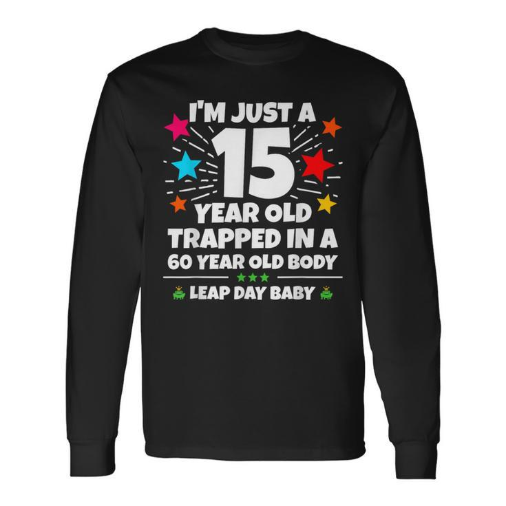 Leap Year Birthday 60Th Birthday Party Leap Day Birthday Long Sleeve T-Shirt Gifts ideas