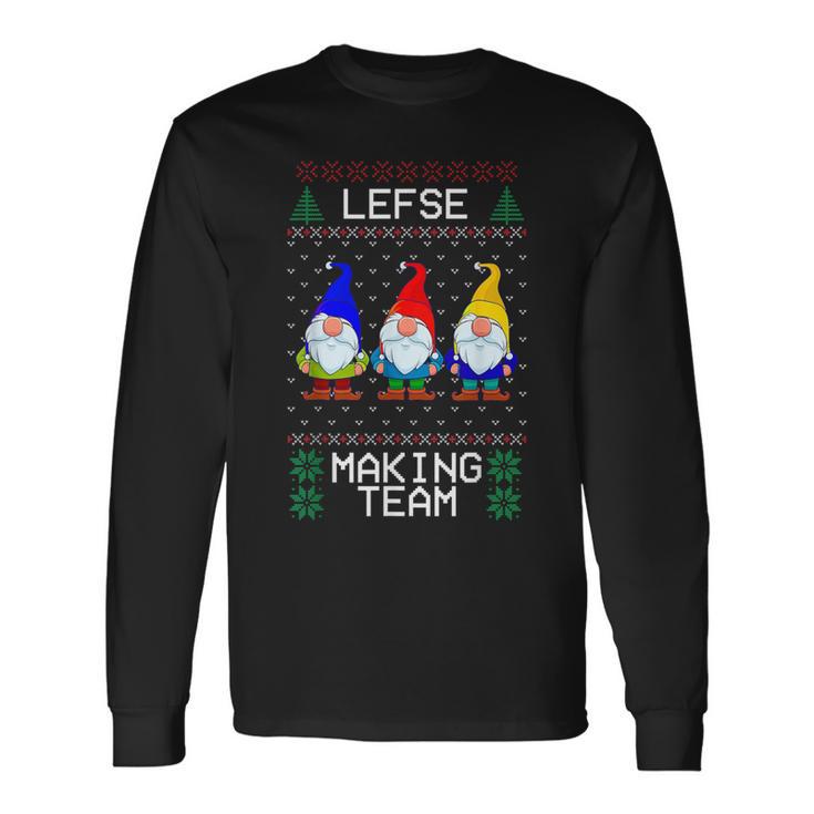 Lefse Making Team Nordic Christmas Tomte Gnome Xmas Women Long Sleeve T-Shirt