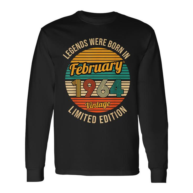 Legends Were Born In January 1964 60Th Birthday Long Sleeve T-Shirt Gifts ideas