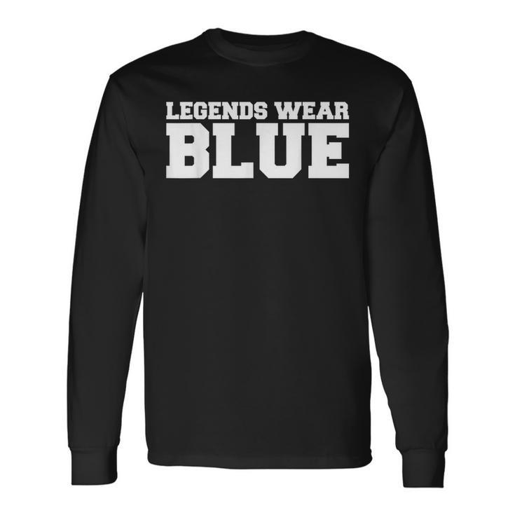 Legends Wear Blue Team Spirit Game Competition Color Sports Long Sleeve T-Shirt