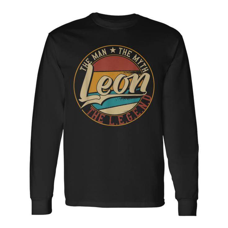 Leon The Man The Myth The Legend Long Sleeve T-Shirt Gifts ideas