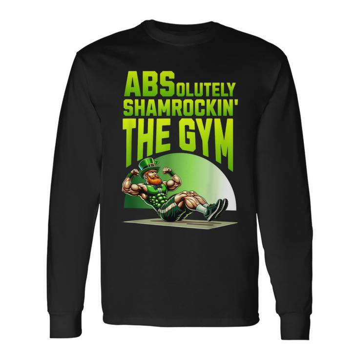 Leprechaun Fitness Absolutely Shamrokin' The Gym Long Sleeve T-Shirt Gifts ideas