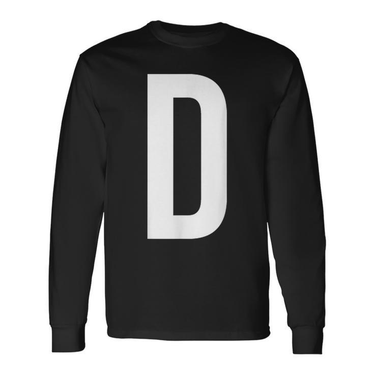 Letter D Spell Out Team Name Business Family Photo Long Sleeve T-Shirt