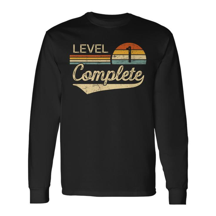 Level 1 Complete Vintage 1St Wedding Anniversary Long Sleeve T-Shirt