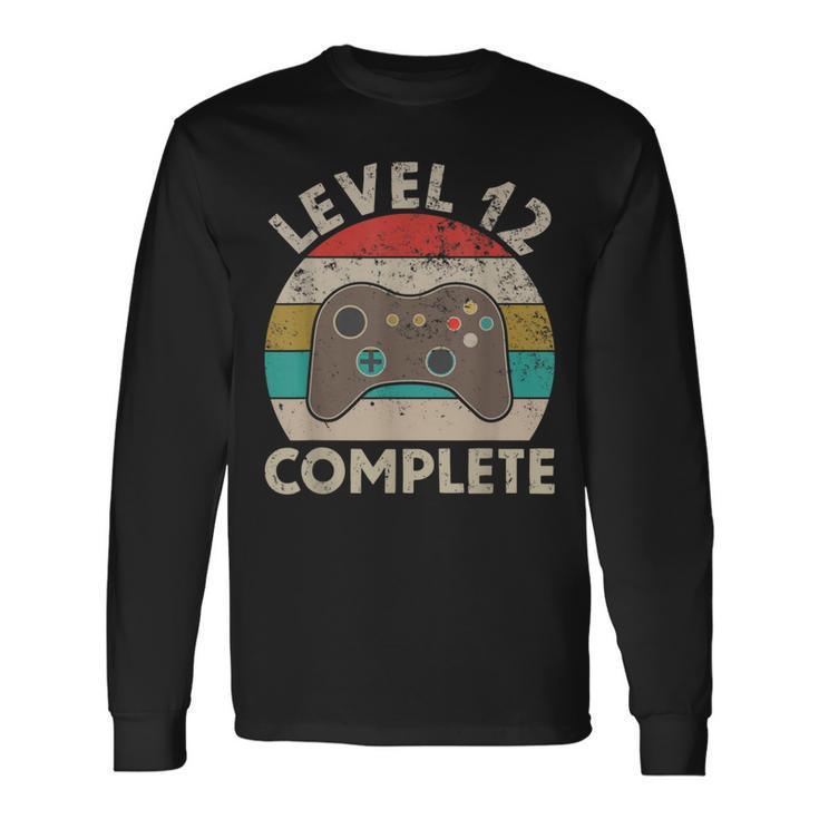 Level 12Th Complete 12 Year Wedding Anniversary Vintage Long Sleeve T-Shirt Gifts ideas