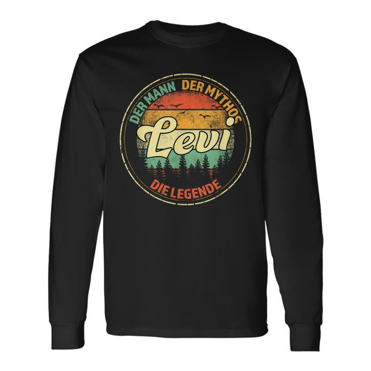 Levi The Man The Myth The Legend Father's Day Long Sleeve T-Shirt